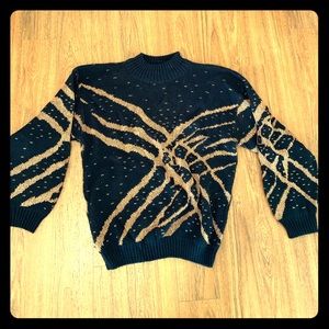 Unique black and gold sweater